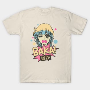 Baka! Japanese Aesthetic Otaku Girl Vintage T-Shirt